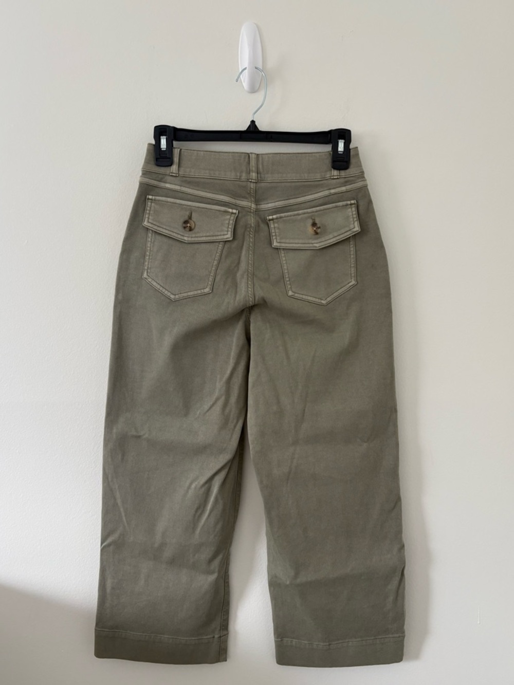 SPANX Stretch Twill Cropped Wide Leg Pant Small - Picture 3 of 5